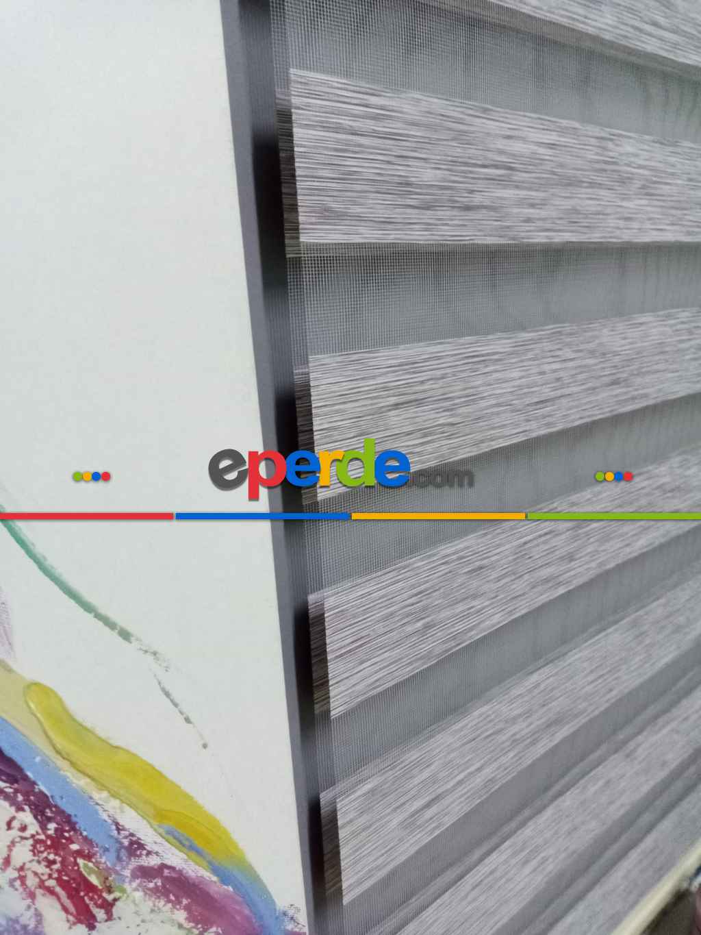 Salon Zebra - Bambu Zebra 2021 Sezonu Gri Kırçıllı A Kalite Bambu Zebra Perde- Gri-Füme-Antrasit