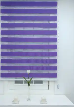 %40 Indirimli !!! Mor Düz Zebra Perde 80x200cm- Mor