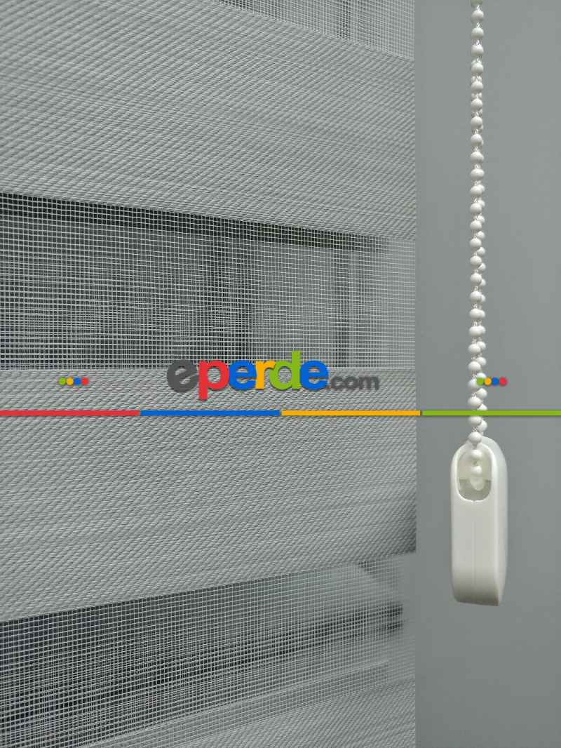 2025 Sezonu - Karartma Zebra Perde - Blackout Zebra Perde-ışık Geçirmez Zebra Perde- Gri Açık