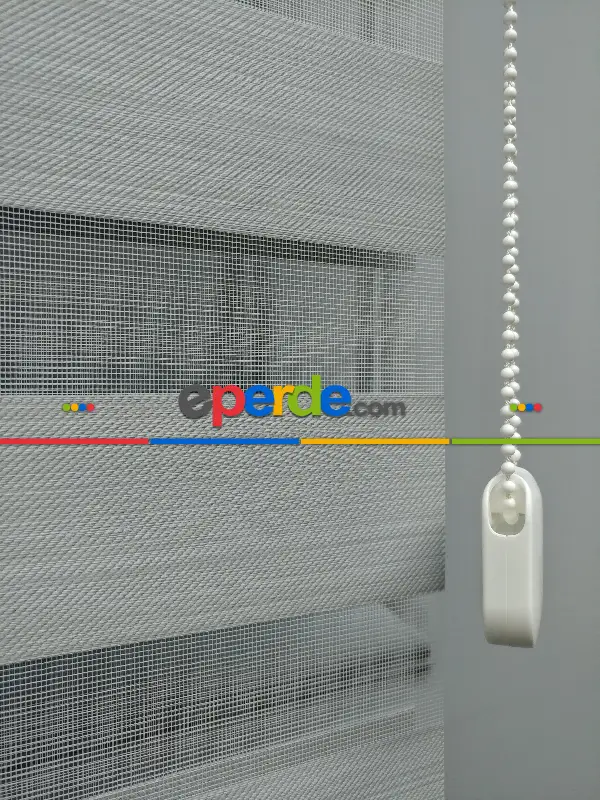 2025 Sezonu - Karartma Zebra Perde - Blackout Zebra Perde-ışık Geçirmez Zebra Perde- Gri Açık