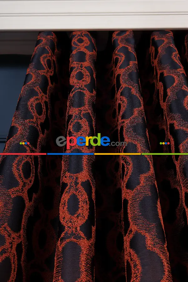 Yatak Odası Fon Perde - S Pile Dökümlü Jakar Dokuma Fon Perde