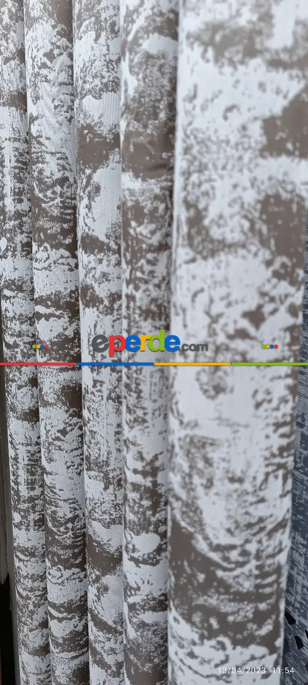 Yatak Odası - 2023 Elit Modern Damask Desenli Fosforlu İplik Dokuma Fon Perde -3