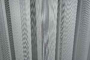 600 Kar Eteği Kurşunlu Çizgili Tül Perde