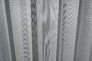 Salon Tül Modelleri - 600 Kar Eteği Kurşunlu Çizgili Tül Perde