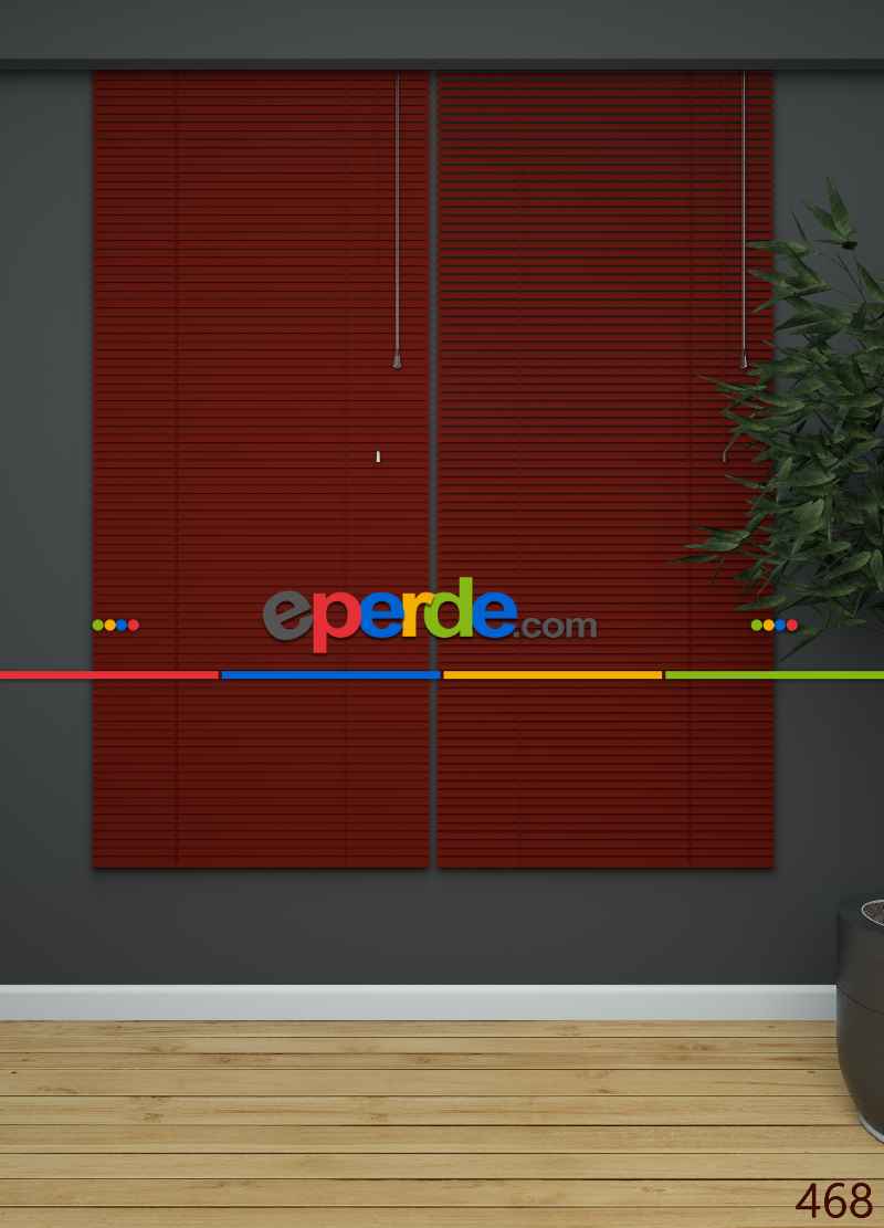 Mutfak - 1. Kalite Kırmızı - Alüminyum Jaluzi Perde - 25mm Kalınlığında