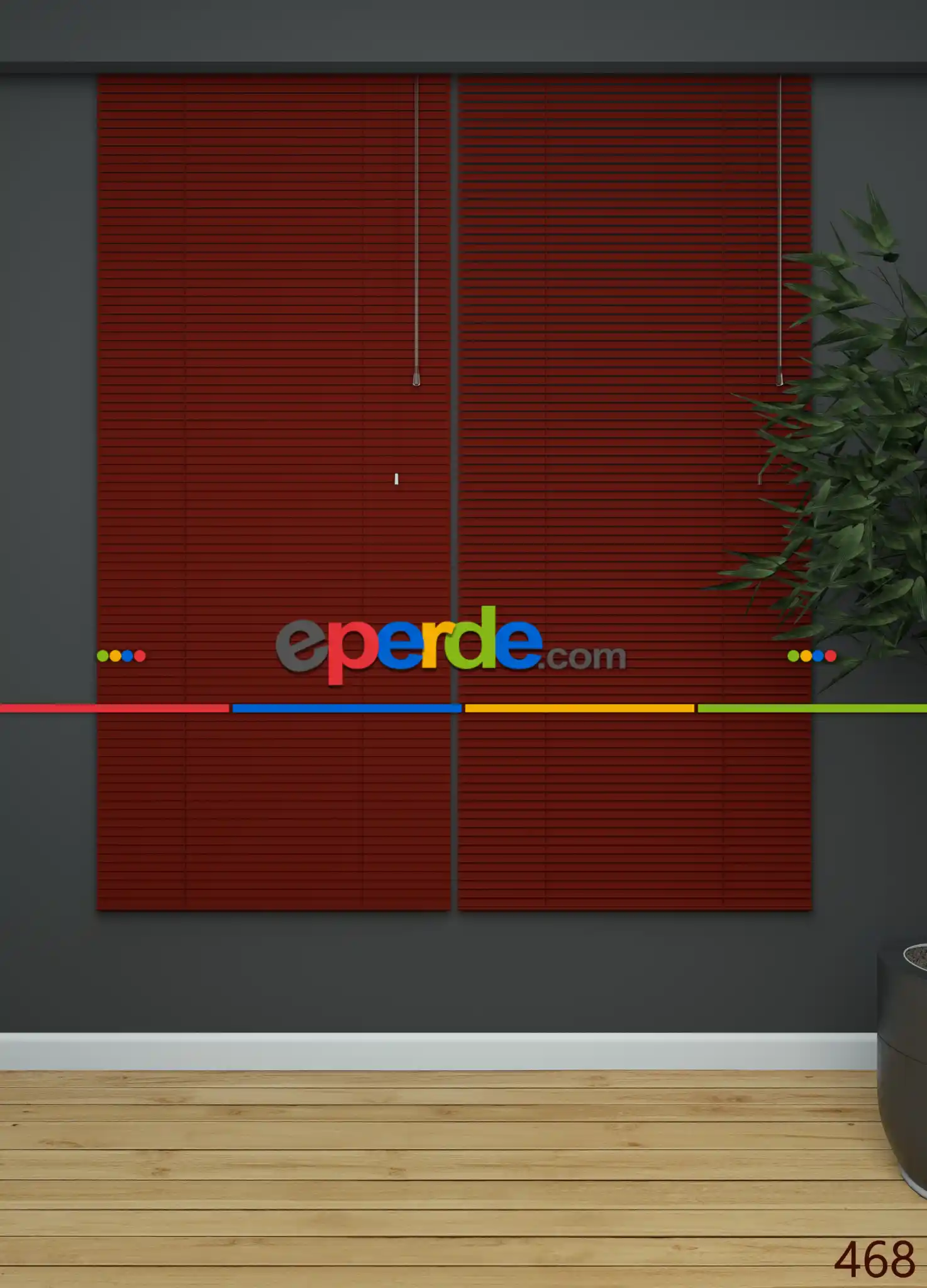 Kırmızı - Alüminyum Jaluzi Perde - 25mm Kalınlığında