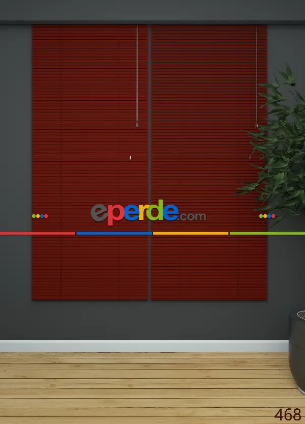 Mutfak - 1. Kalite Kırmızı - Alüminyum Jaluzi Perde - 25mm Kalınlığında