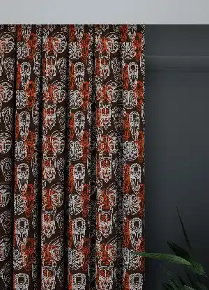 Dökümlü Kumaştan Geniş En Mask Desen Fon Perde 1. Kalite