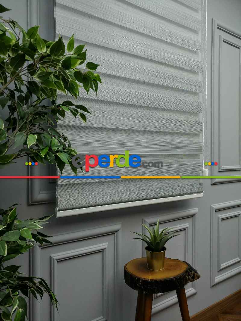 2025 Sezonu - Zebra Perde - Bambu Zebra Perde- Siyah-gri-füme-antrasit- Çok Renkli 2