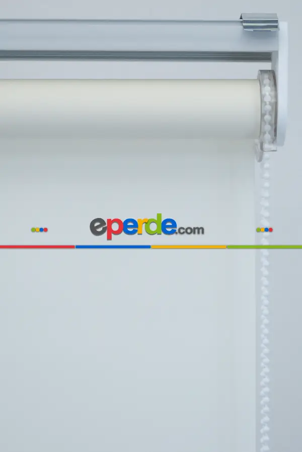 Oturma Odası Stor Perde - Düz Stor Perde Pvc Mat Ekru - Yıkanabilir Stor- Ekru