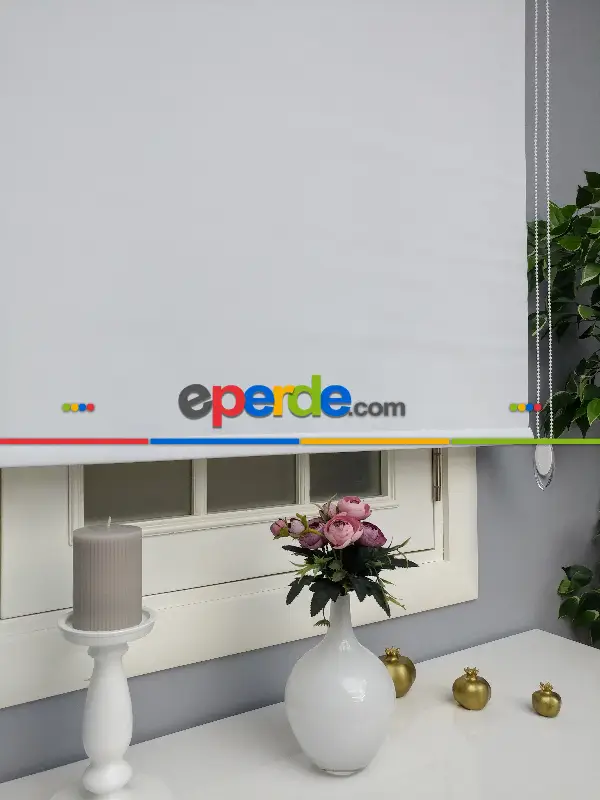 Beyaz Leke Tutmaz Yüksek Kalite Düz Stor Perde Perlehome