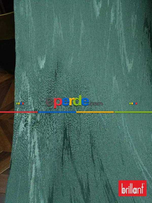 Brillant Jakar Fon Mint Yeşili Renk Düz Fon Perde - Yeşil-mint