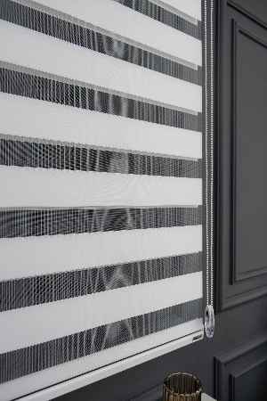 Mutfak Zebra - Ekru Renk Düz Zebra, Mekanize Perde