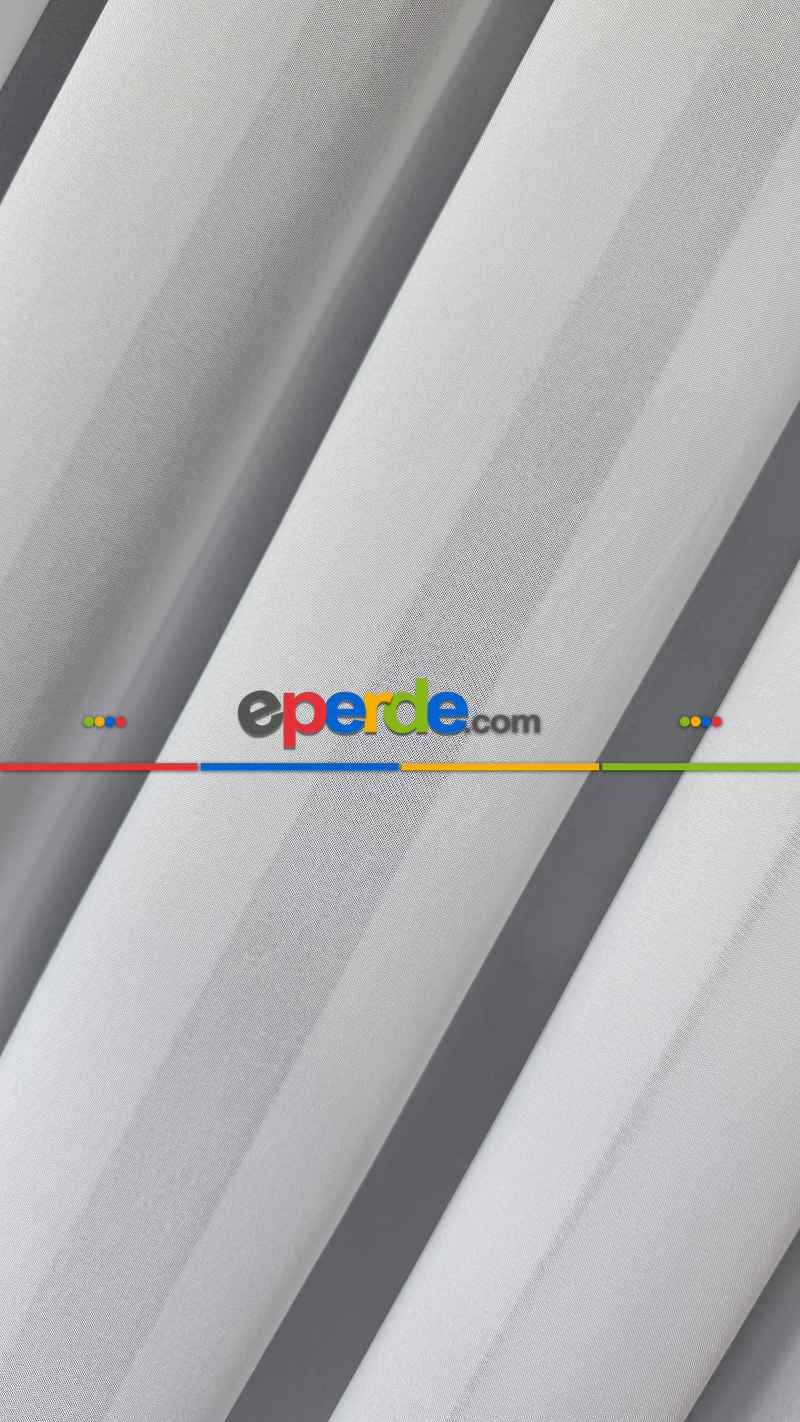 Yatak Odası Beyaz İpek Krep Düz Tül Perde, Premium Kalite Serisidir.