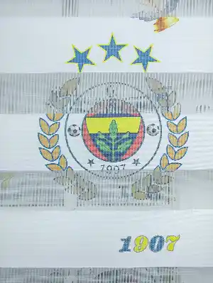 Genç Odası - Zebra Perde- Dijital Taraftar Baskılı Fenerbahçe Zebra Perde- Lacivert-sarı