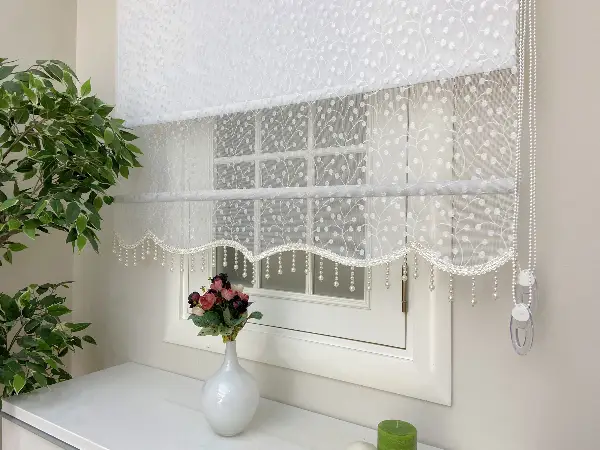 Çiftli Sistem Tül Stor Perde Ve Stor Perde- Ekru