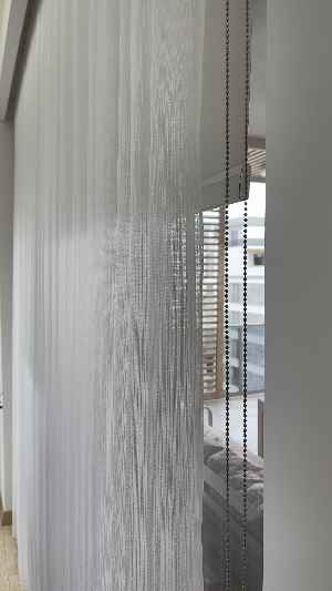 % 50 İndirimli Hazır Ölçü Çizgili Düz Tül - Ütü İstemez