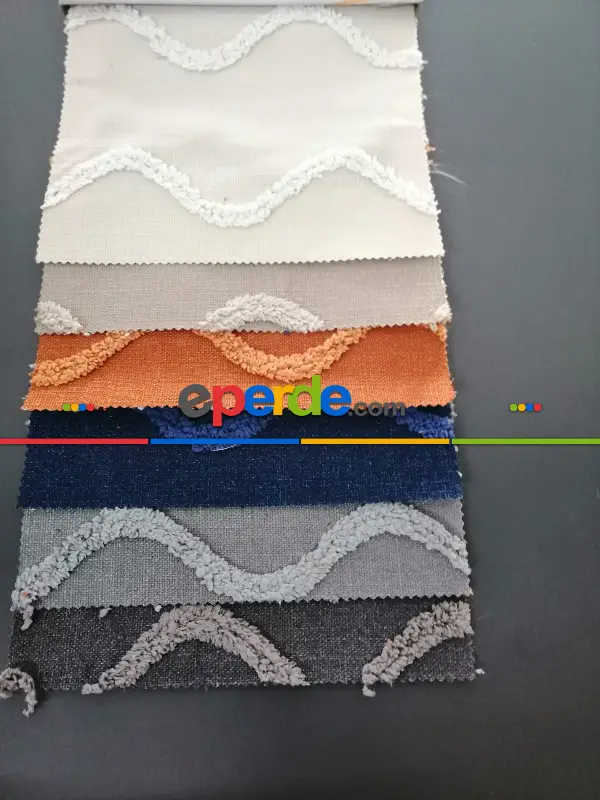 Sultan Desenli Keten Fon Perde - Bej