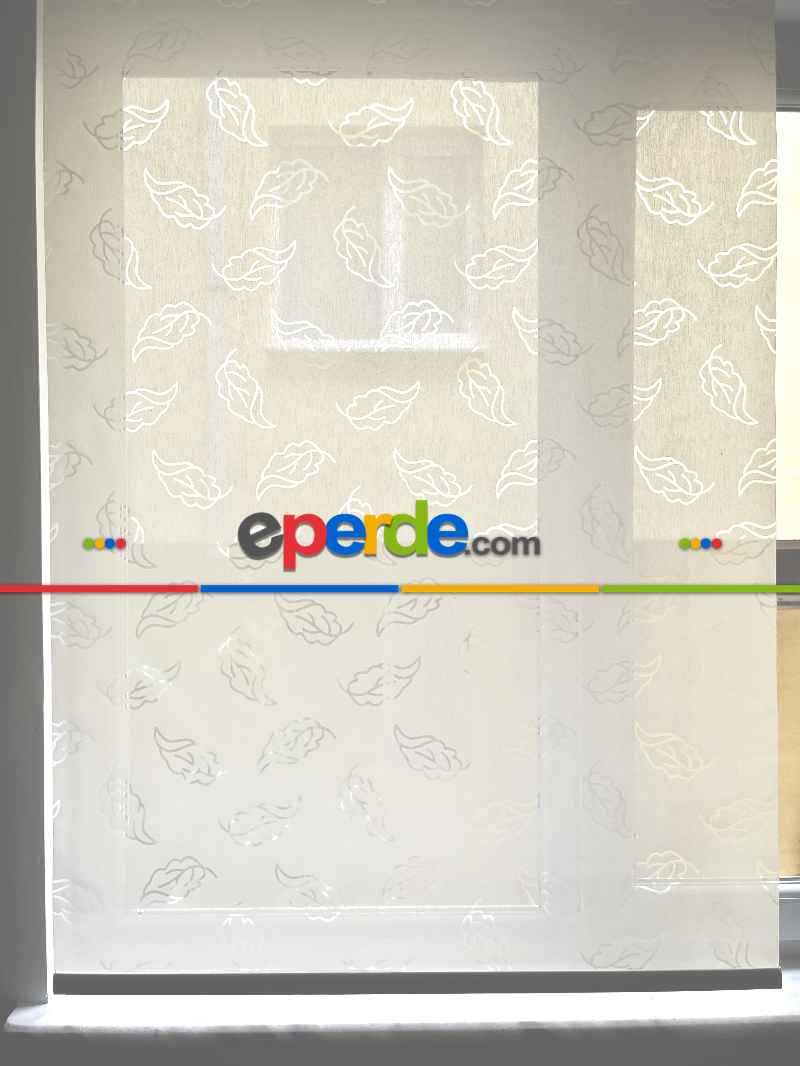 Transparan Desenli Güneşlik Stor Modern Perde