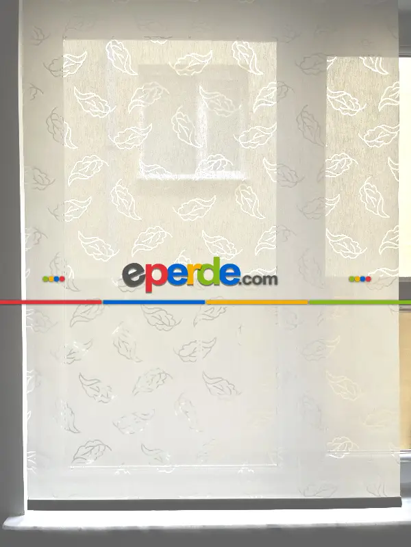 Transparan Desenli Güneşlik Stor Modern Perde