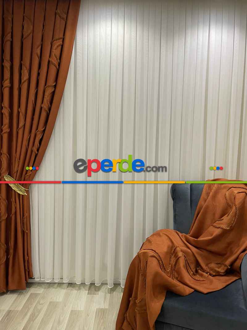 Brillant Kalın Bambu Ağır Gramaj Şantuklu 1. Kalite Ütü İstemez Tül Perde Yeni Sezon