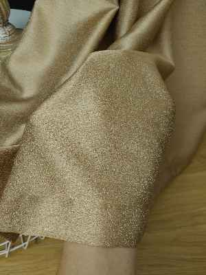 Salon Perdesi - Bej Desenli Jakar Fon Perde (geniş En:280 Kumaş)- Bej