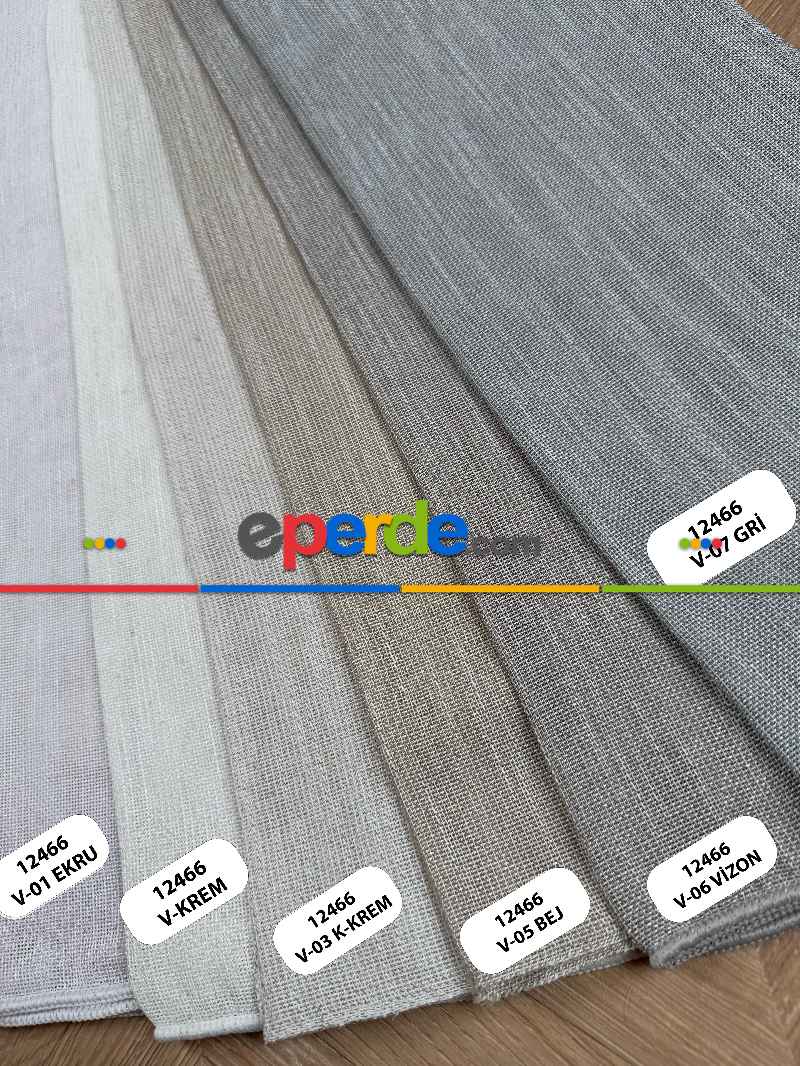 Etek Ucu Damask Nakışlı Düz Tül Perde, Özel Dokuma Premium Seri