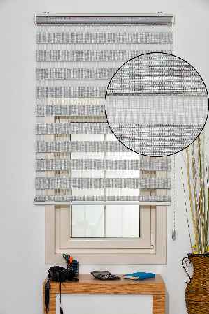 Salon Zebra Perde -Indirimli !!! Gri Bambu Zebra Perde Ozel Fiyat- Gri Açık