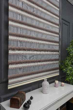 Zebra Perde - Degrade Renk Geçişli Kırık Pileli Zebra Perde