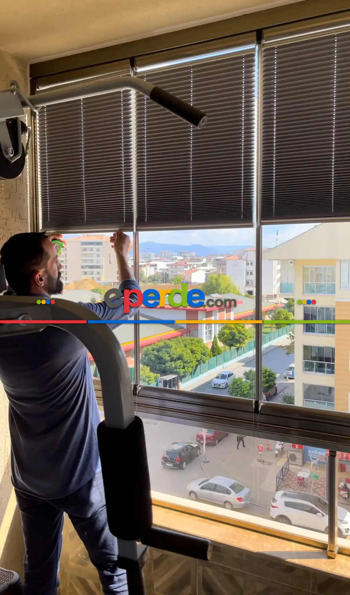 Plise Perde Cam Balkon Perdesi (15 Renk) 1. Kalite Matkapsız Montaj Yaylı Sistem