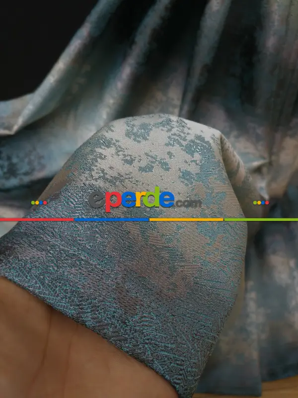 Salon Fon Perde- Turkuaz Yeşili Ara Renk