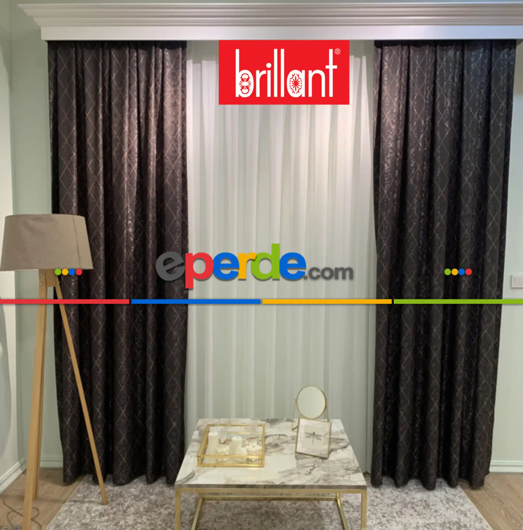 Brillant Fon Perde Livalorent Yeni Model Renk Tasarım Kanat Perde Yan Perde