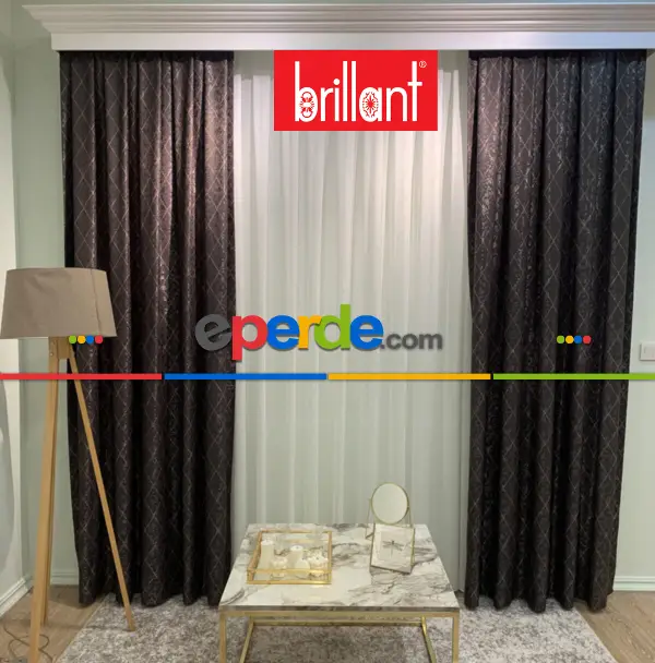 Yatak Odası - Brillant Fon Perde Livalorent Yeni Model Renk Tasarım Kanat Perde Yan Perde