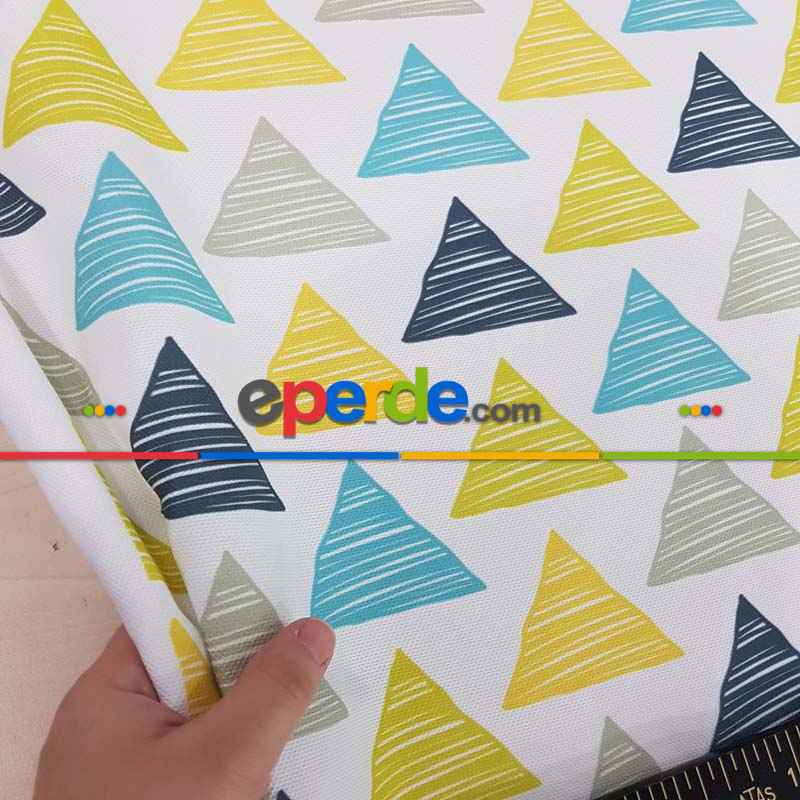 Mutfak Perdesi Kanat Fon Perde Geometrik Desenli- Siyah