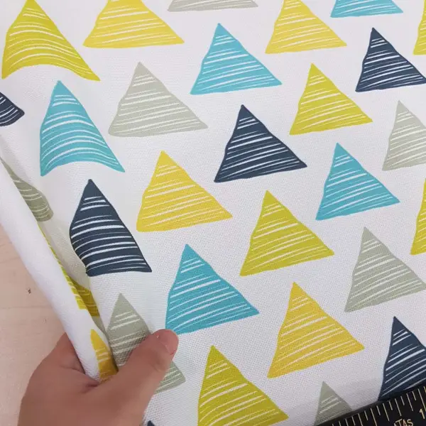 Mutfak Perdesi Kanat Fon Perde Geometrik Desenli- Siyah