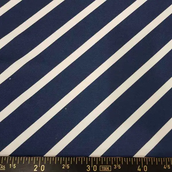 Bebek Odası - Marin Serisi Çizgili Desenli Fon Perde Evm1512-8 Kumaşı Kalındır Duck Bezi Değildir- Lacivert-Beyaz