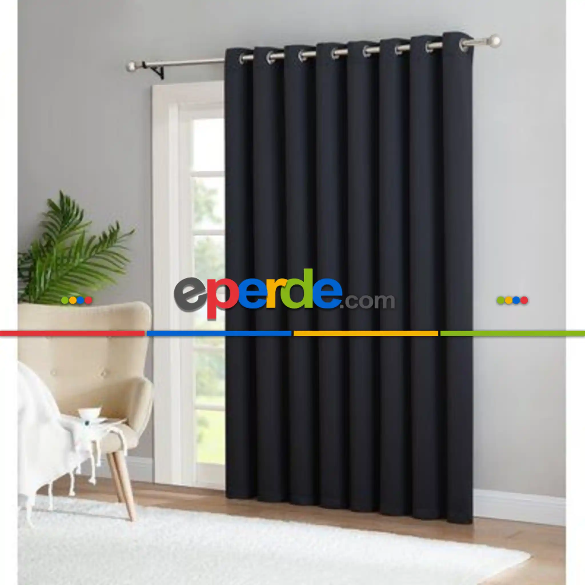 Salon Keten Fon Perde- Beyaz-Bej-Altın-Açık Yeşil-Gri Açık-Gri Koyu-Açık Vizon-Acı Kahve-Antrasit