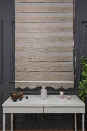 Mutfak Zebra Perde Düz Seri- Beyaz