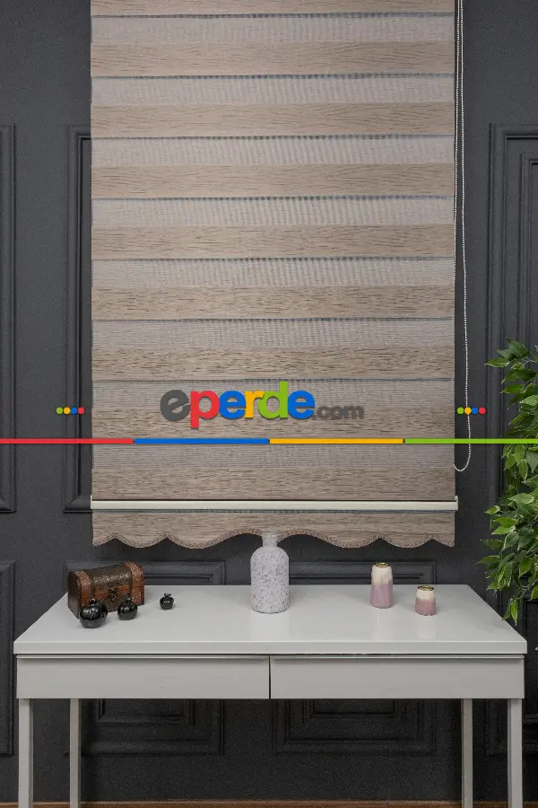 Mutfak Zebra Perde Düz Seri- Beyaz