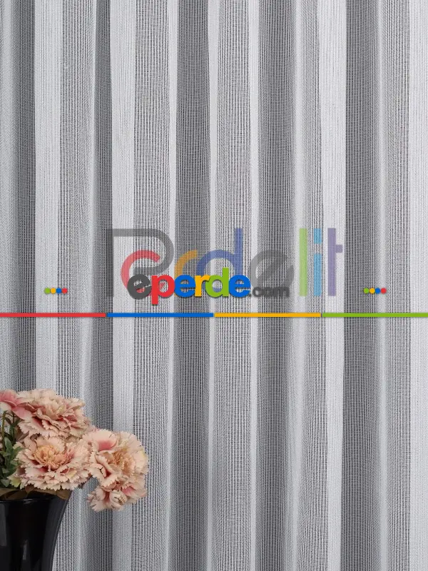 Kare File Dokulu Tül Perde - Yıkanabilir Gramajlı Kumaş