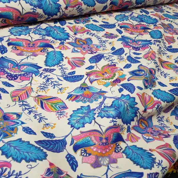 Etnik Desenli Fon Perde Evm354 _e - Kumaşı Kalındır Duck Bezi Değildir.- Lacivert-Mavi-Beyaz-Çok Renkli-Gül Pembe