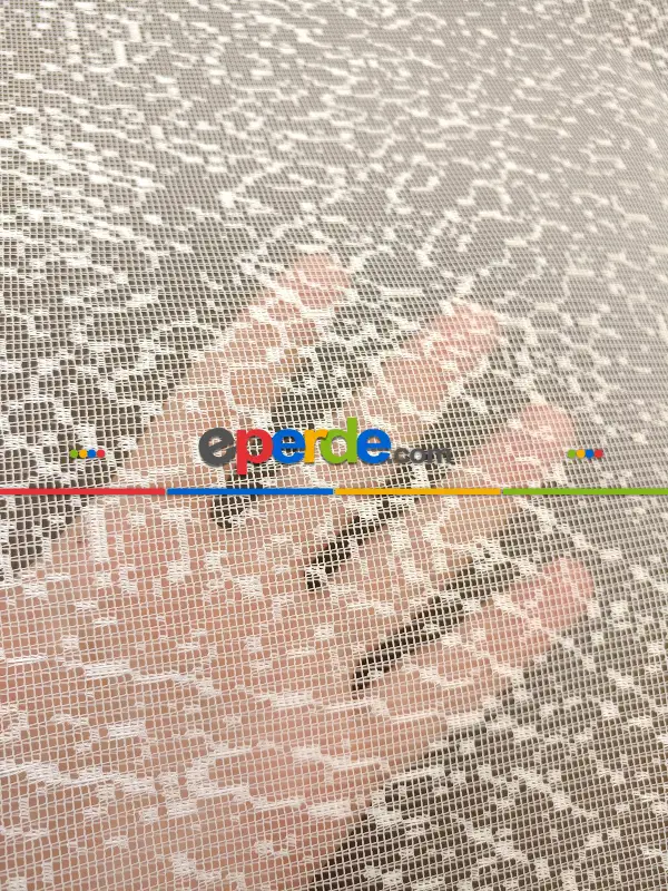 Çifli Sistem Tül Ve Stor Perde Bdz ( 816 )- Beyaz