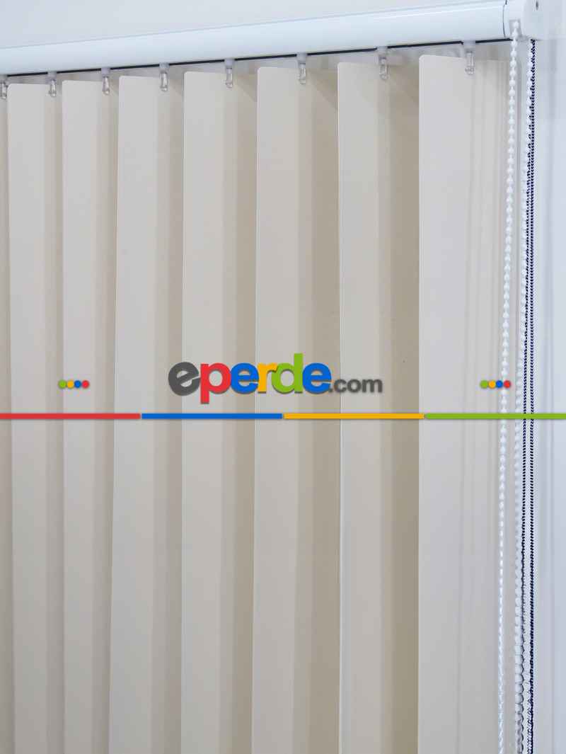Pcv Dikey Perde Kırık Beyaz - Ofis Perdesi - Dikey Stor Perde