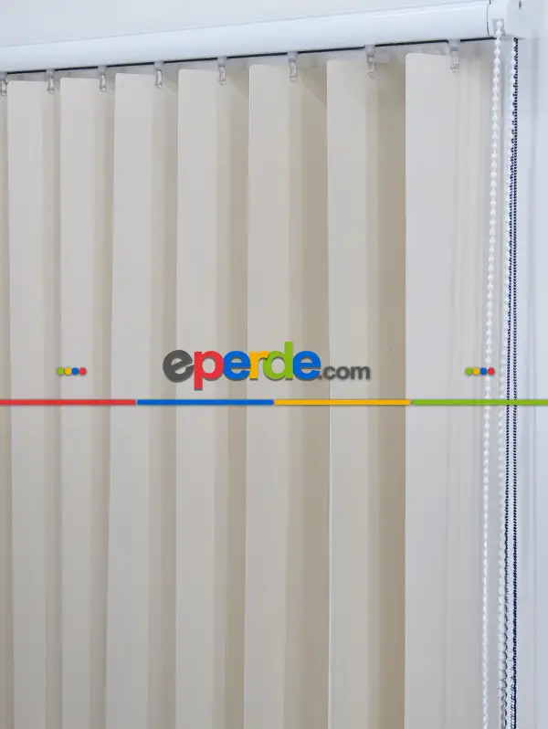 Pcv Dikey Perde Kırık Beyaz - Ofis Perdesi - Dikey Stor Perde
