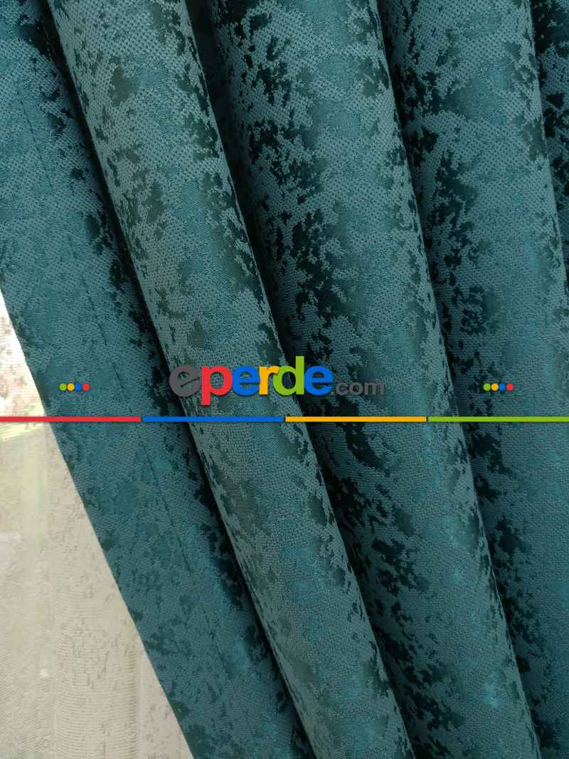 Petrol Rengi Jakar Fon Perde -