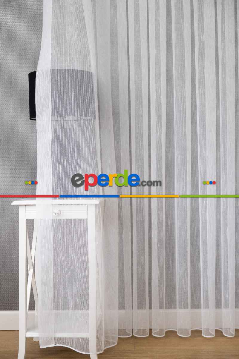 Mutfak - Ütü İstemeyen Şantuk Birinci Kalite Tül Ekru Renk Kırık Beyaz- Ekru