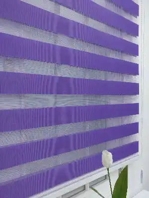 %40 Indirimli !!! Mor Düz Zebra Perde 80x200cm- Mor