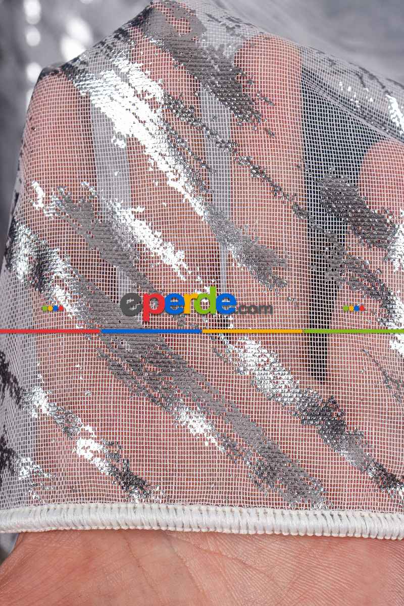 Salon - Siyah Yüksek Kalite Armür Dokuma Ttm Zemin Kaplamalı Tül Perde