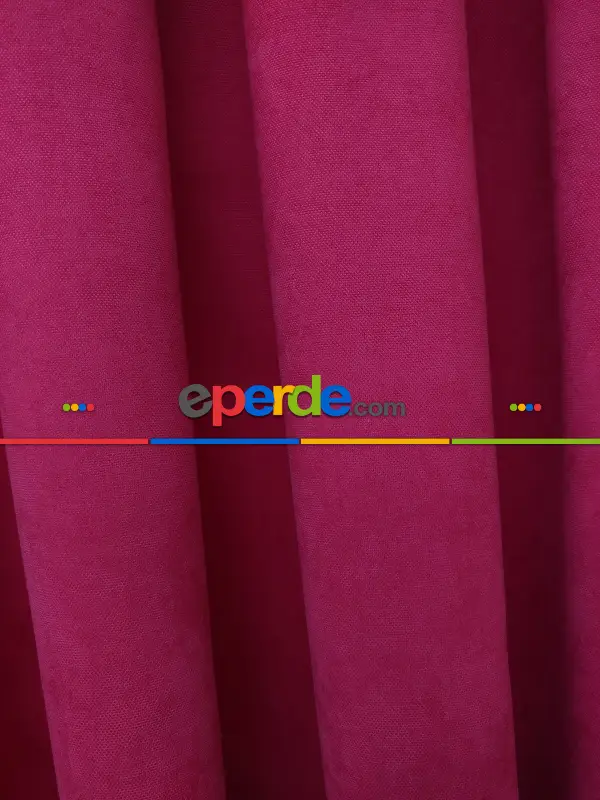 Salon Fon - Fuşya Düz Fon Perde - Fuşya