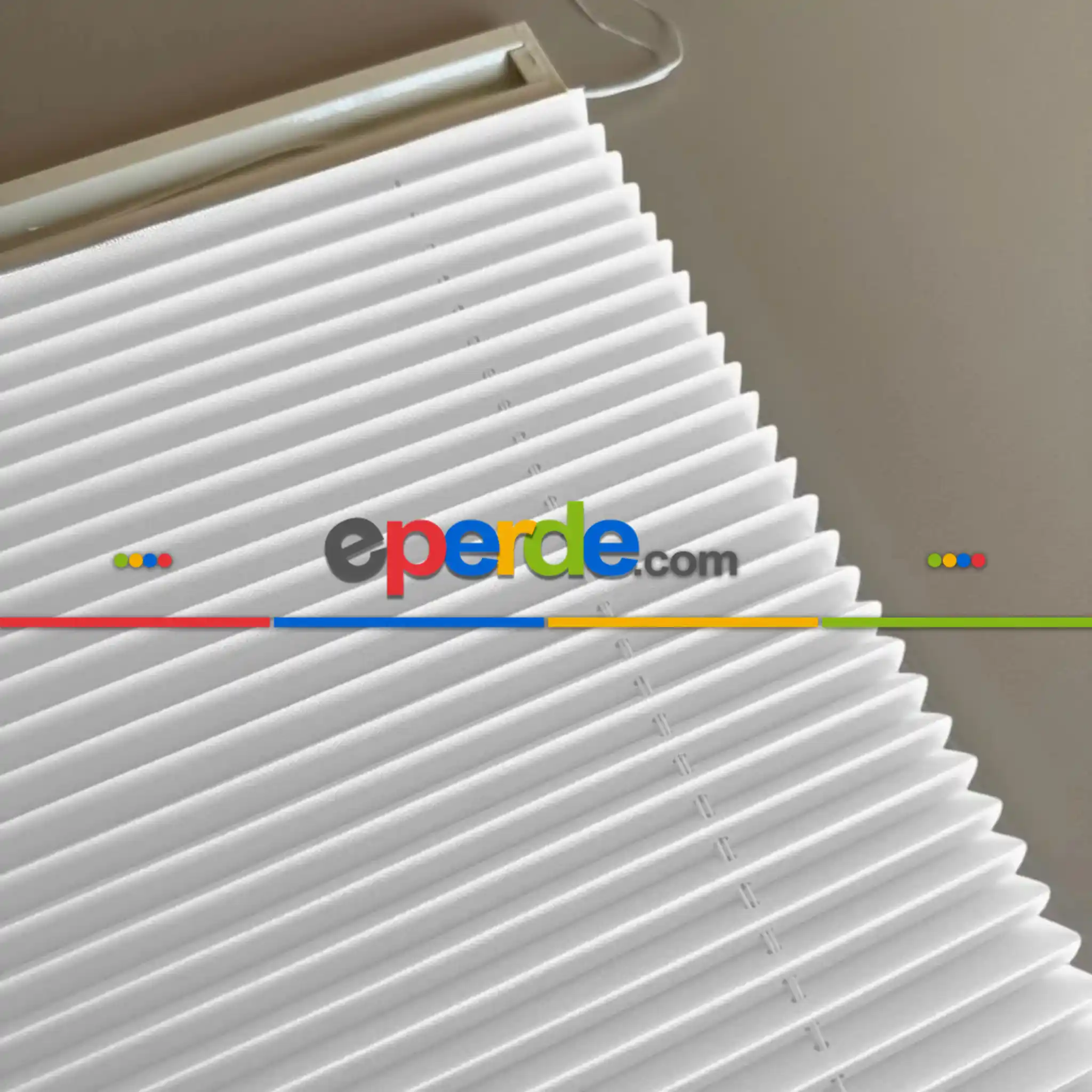 Brillannt Plise Perde - Cam Balkon Perdesi - Pimapen Perdesi - Ekru (20 Renk) Kolay Montaj Yaylı Sistem, Vidalı Sistem Veya Yapıştırma